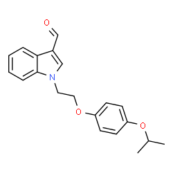 ChemSpider 2D Image | 1-[2-(4-Isopropoxyphenoxy)ethyl]-1H-indole-3-carbaldehyde | C20H21NO3
