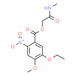 ChemSpider 2D Image | 2-(Methylamino)-2-oxoethyl 5-ethoxy-4-methoxy-2-nitrobenzoate | C13H16N2O7
