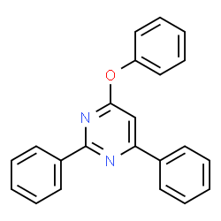 ChemSpider 2D Image | 4-Phenoxy-2,6-diphenylpyrimidine | C22H16N2O