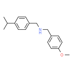ChemSpider 2D Image | 1-(4-Isopropylphenyl)-N-(4-methoxybenzyl)methanamine | C18H23NO