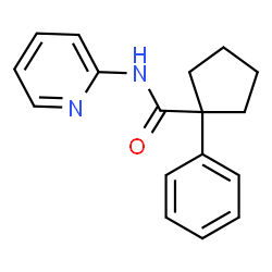 ChemSpider 2D Image | 1-Phenyl-N-(2-pyridinyl)cyclopentanecarboxamide | C17H18N2O