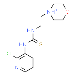 ChemSpider 2D Image | 4-(2-{[(2-Chloro-3-pyridinyl)carbamothioyl]amino}ethyl)morpholin-4-ium | C12H18ClN4OS