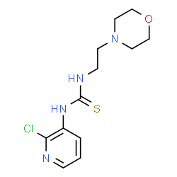 ChemSpider 2D Image | 1-(2-Chloro-3-pyridinyl)-3-[2-(4-morpholinyl)ethyl]thiourea | C12H17ClN4OS
