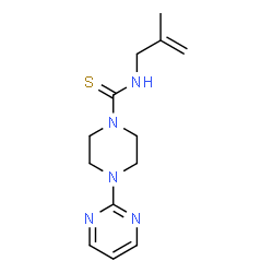 ChemSpider 2D Image | N-(2-Methyl-2-propen-1-yl)-4-(2-pyrimidinyl)-1-piperazinecarbothioamide | C13H19N5S