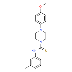 ChemSpider 2D Image | 4-(4-Methoxyphenyl)-N-(3-methylphenyl)-1-piperazinecarbothioamide | C19H23N3OS