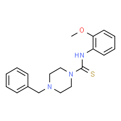 ChemSpider 2D Image | 4-Benzyl-N-(2-methoxyphenyl)-1-piperazinecarbothioamide | C19H23N3OS