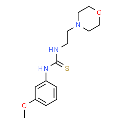 ChemSpider 2D Image | 1-(3-Methoxyphenyl)-3-[2-(4-morpholinyl)ethyl]thiourea | C14H21N3O2S