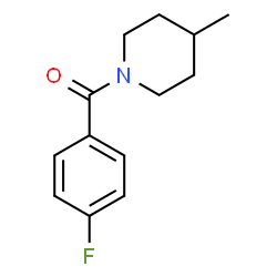 ChemSpider 2D Image | (4-Fluorophenyl)(4-methyl-1-piperidinyl)methanone | C13H16FNO