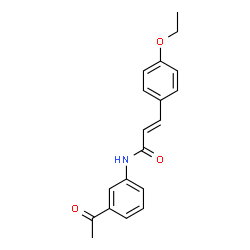 ChemSpider 2D Image | (2E)-N-(3-Acetylphenyl)-3-(4-ethoxyphenyl)acrylamide | C19H19NO3