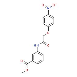 ChemSpider 2D Image | Methyl 3-{[(4-nitrophenoxy)acetyl]amino}benzoate | C16H14N2O6