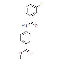 ChemSpider 2D Image | METHYL 4-(3-FLUOROBENZAMIDO)BENZOATE | C15H12FNO3