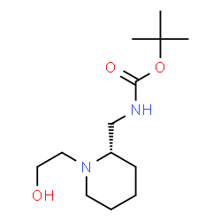 ChemSpider 2D Image | 2-Methyl-2-propanyl {[(2S)-1-(2-hydroxyethyl)-2-piperidinyl]methyl}carbamate | C13H26N2O3