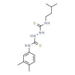 ChemSpider 2D Image | N-(3,4-Dimethylphenyl)-N'-(3-methylbutyl)-1,2-hydrazinedicarbothioamide | C15H24N4S2