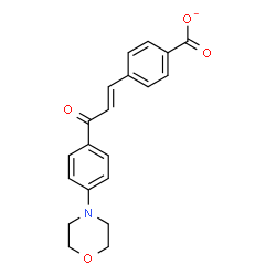 ChemSpider 2D Image | 4-{(1E)-3-[4-(4-Morpholinyl)phenyl]-3-oxo-1-propen-1-yl}benzoate | C20H18NO4