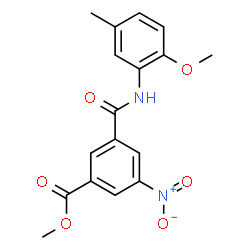 ChemSpider 2D Image | Methyl 3-[(2-methoxy-5-methylphenyl)carbamoyl]-5-nitrobenzoate | C17H16N2O6