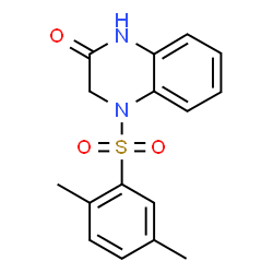 ChemSpider 2D Image | 4-[(2,5-Dimethylphenyl)sulfonyl]-3,4-dihydro-2(1H)-quinoxalinone | C16H16N2O3S