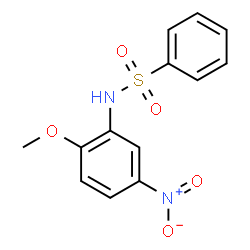 ChemSpider 2D Image | N-(2-Methoxy-5-nitrophenyl)benzenesulfonamide | C13H12N2O5S