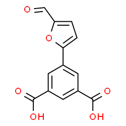 ChemSpider 2D Image | 5-(5-Formyl-2-furyl)isophthalic acid | C13H8O6