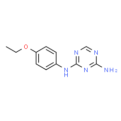 ChemSpider 2D Image | N-(4-Ethoxyphenyl)-1,3,5-triazine-2,4-diamine | C11H13N5O