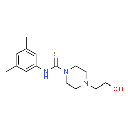 ChemSpider 2D Image | N-(3,5-Dimethylphenyl)-4-(2-hydroxyethyl)-1-piperazinecarbothioamide | C15H23N3OS
