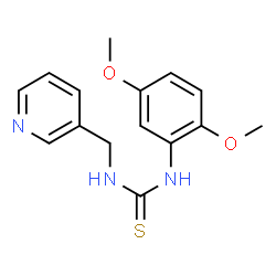 ChemSpider 2D Image | 1-(2,5-Dimethoxyphenyl)-3-(3-pyridinylmethyl)thiourea | C15H17N3O2S