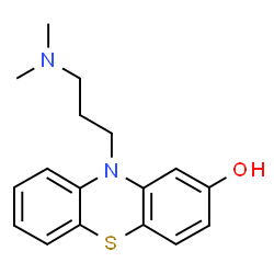 ChemSpider 2D Image | 10-[3-(Dimethylamino)propyl]-10H-phenothiazin-2-ol | C17H20N2OS