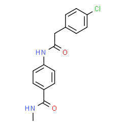 ChemSpider 2D Image | 4-{[(4-Chlorophenyl)acetyl]amino}-N-methylbenzamide | C16H15ClN2O2