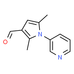 ChemSpider 2D Image | 2,5-dimethyl-1-(pyridin-3-yl)pyrrole-3-carbaldehyde | C12H12N2O