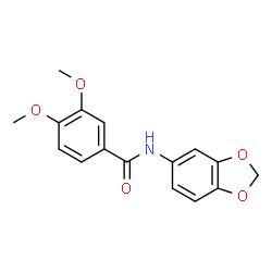 ChemSpider 2D Image | N-(1,3-Benzodioxol-5-yl)-3,4-dimethoxybenzamide | C16H15NO5