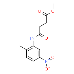 ChemSpider 2D Image | METHYL 3-[(2-METHYL-5-NITROPHENYL)CARBAMOYL]PROPANOATE | C12H14N2O5