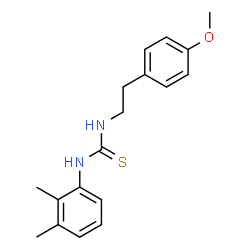 ChemSpider 2D Image | 1-(2,3-Dimethylphenyl)-3-[2-(4-methoxyphenyl)ethyl]thiourea | C18H22N2OS