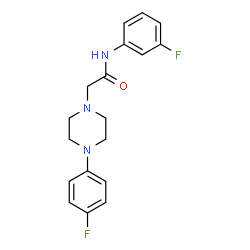 ChemSpider 2D Image | N-(3-Fluorophenyl)-2-[4-(4-fluorophenyl)-1-piperazinyl]acetamide | C18H19F2N3O