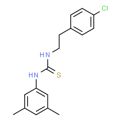 ChemSpider 2D Image | 1-[2-(4-Chlorophenyl)ethyl]-3-(3,5-dimethylphenyl)thiourea | C17H19ClN2S