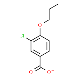 ChemSpider 2D Image | 3-Chloro-4-propoxybenzoate | C10H10ClO3