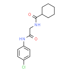 ChemSpider 2D Image | N-{2-[(4-Chlorophenyl)amino]-2-oxoethyl}cyclohexanecarboxamide | C15H19ClN2O2