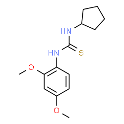 ChemSpider 2D Image | 1-Cyclopentyl-3-(2,4-dimethoxyphenyl)thiourea | C14H20N2O2S