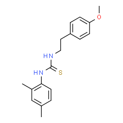 ChemSpider 2D Image | 1-(2,4-Dimethylphenyl)-3-[2-(4-methoxyphenyl)ethyl]thiourea | C18H22N2OS