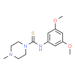 ChemSpider 2D Image | N-(3,5-Dimethoxyphenyl)-4-methyl-1-piperazinecarbothioamide | C14H21N3O2S