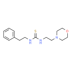 ChemSpider 2D Image | 1-[2-(4-Morpholinyl)ethyl]-3-(2-phenylethyl)thiourea | C15H23N3OS