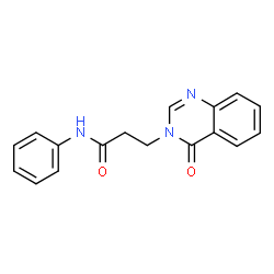 ChemSpider 2D Image | 3-(4-Oxo-3(4H)-quinazolinyl)-N-phenylpropanamide | C17H15N3O2