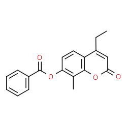 ChemSpider 2D Image | 4-Ethyl-8-methyl-2-oxo-2H-chromen-7-yl benzoate | C19H16O4