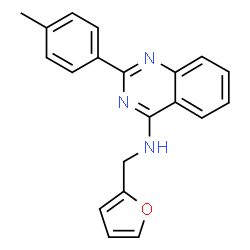 ChemSpider 2D Image | N-(2-Furylmethyl)-2-(4-methylphenyl)-4-quinazolinamine | C20H17N3O