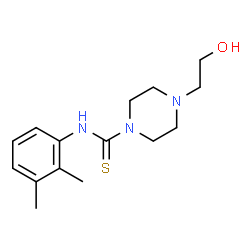 ChemSpider 2D Image | N-(2,3-Dimethylphenyl)-4-(2-hydroxyethyl)-1-piperazinecarbothioamide | C15H23N3OS