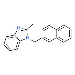 ChemSpider 2D Image | 2-Methyl-1-(2-naphthylmethyl)-1H-benzimidazole | C19H16N2