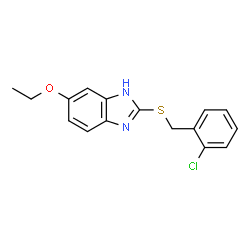ChemSpider 2D Image | 2-[(2-chlorobenzyl)sulfanyl]-5-ethoxy-1H-benzimidazole | C16H15ClN2OS
