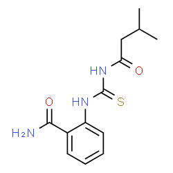 ChemSpider 2D Image | 2-{[(3-Methylbutanoyl)carbamothioyl]amino}benzamide | C13H17N3O2S