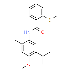 ChemSpider 2D Image | N-(5-Isopropyl-4-methoxy-2-methylphenyl)-2-(methylsulfanyl)benzamide | C19H23NO2S