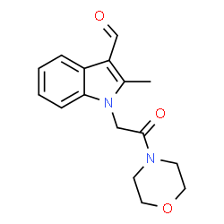 ChemSpider 2D Image | 2-METHYL-1-[2-(MORPHOLIN-4-YL)-2-OXOETHYL]INDOLE-3-CARBALDEHYDE | C16H18N2O3