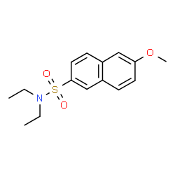 ChemSpider 2D Image | N,N-Diethyl-6-methoxy-2-naphthalenesulfonamide | C15H19NO3S