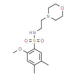 ChemSpider 2D Image | 2-Methoxy-4,5-dimethyl-N-[2-(4-morpholinyl)ethyl]benzenesulfonamide | C15H24N2O4S